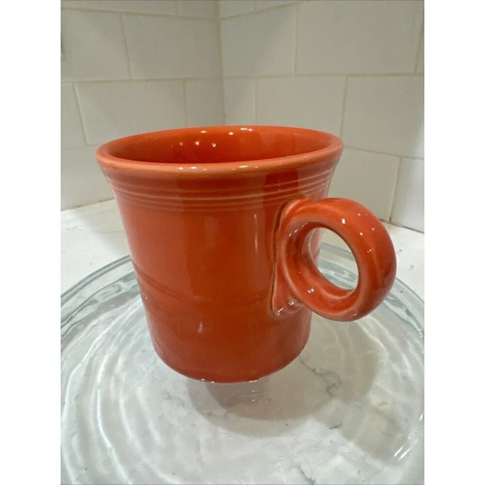 Fiestaware Persimmon Ring Handled Mug Fiesta Tom and Jerry Mug Retired Orange